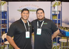 Edgar Contreras and Robert Munoz represent grape grower-shipper Delano Farms.